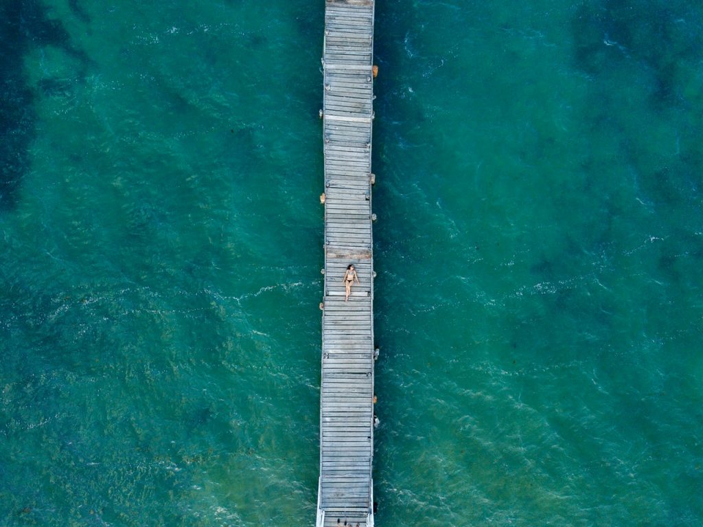 air view from cancun sea