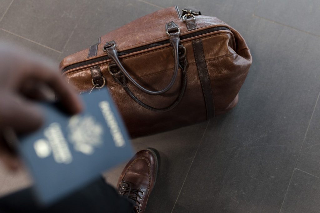 Passport in the handbag